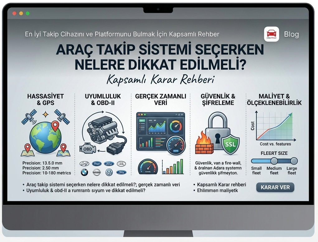Araç Takip Sistemi Seçerken Nelere Dikkat Edilmeli? - Arabam 7/24 Blog